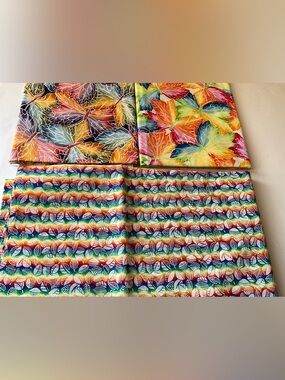 Quilting Sewing Crafts Material Robert Kaufman Butterflies Leaves Vibrant Colors